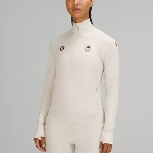 Lululemon Team Canada Olympic Edition Engendered Warmth Half Zip Natural Ivory 6